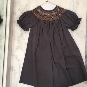 Smocked girls dress
